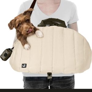 Cozy Beige Dog Carrier Sling